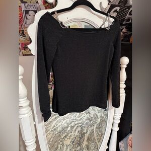 Joseph Ribkoff Black Sparkle Blouse